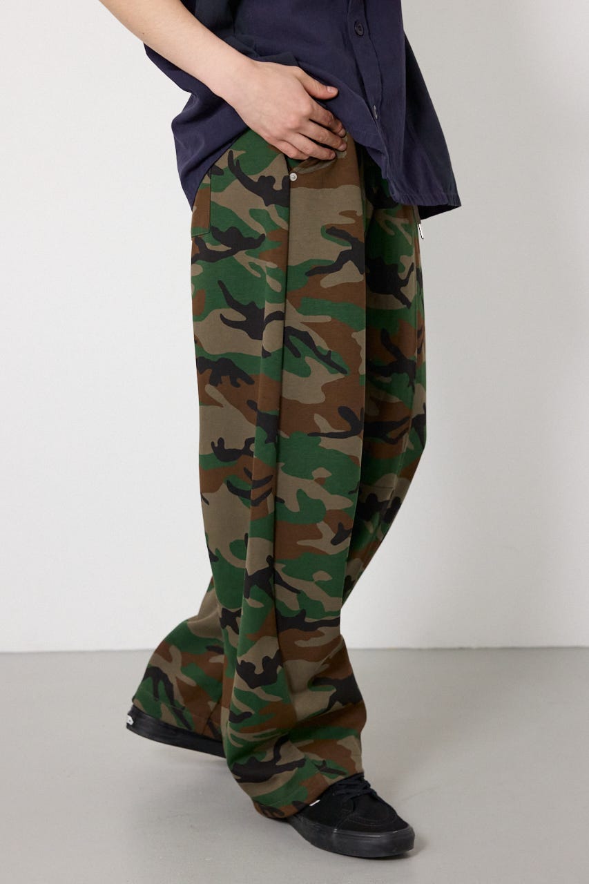 【UNISEX】SHARE DRY PTTERN バレルスウェットパンツ 迷彩 M