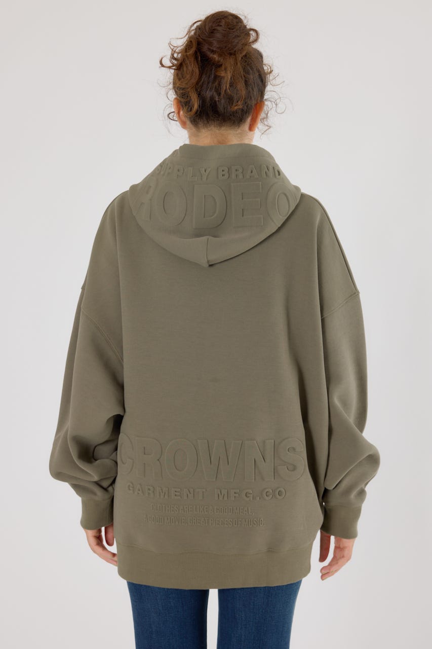 エンボスBIG ZIPパーカー KHA FREE