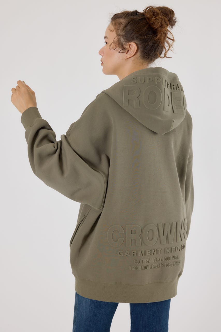 エンボスBIG ZIPパーカー KHA FREE