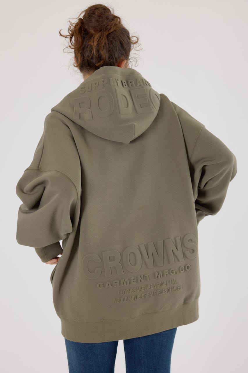 エンボスBIG ZIPパーカー KHA FREE