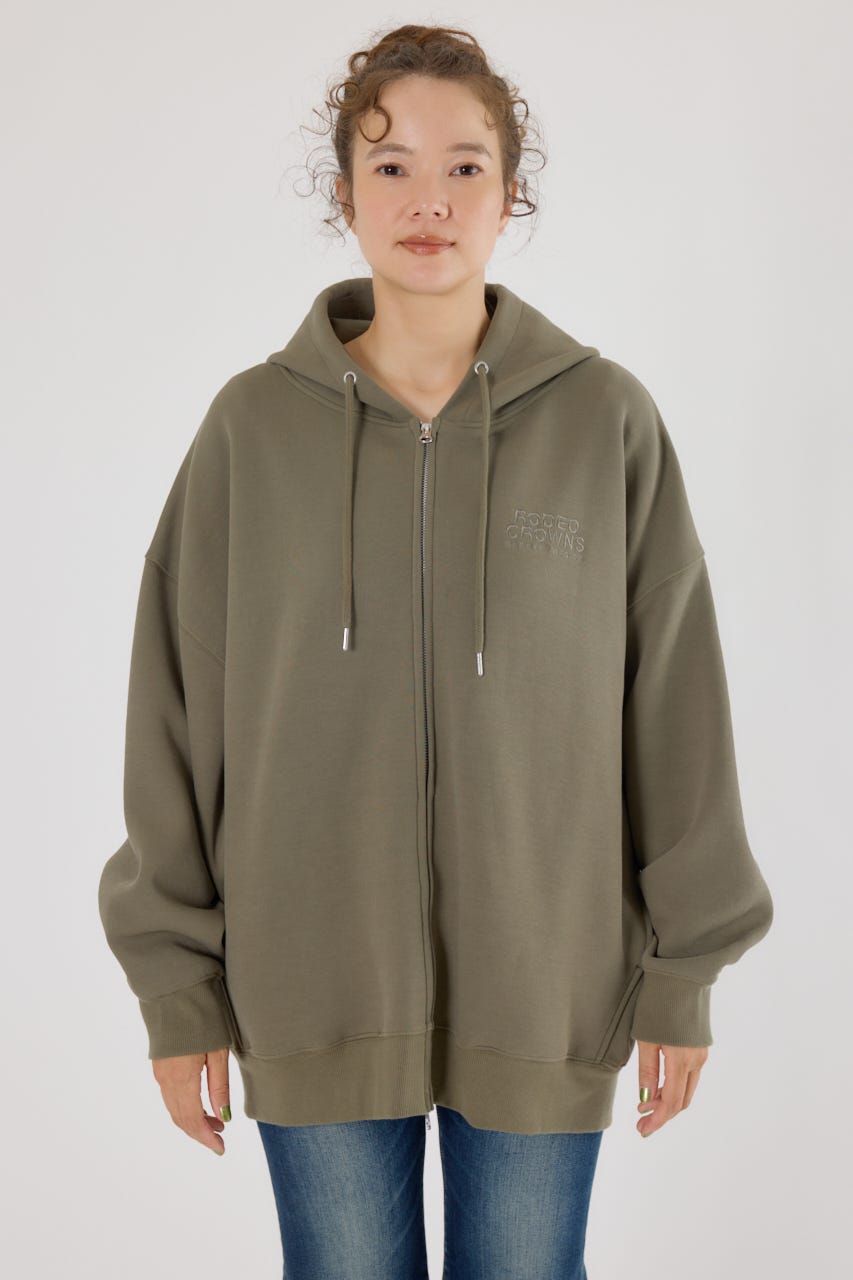 エンボスBIG ZIPパーカー KHA FREE