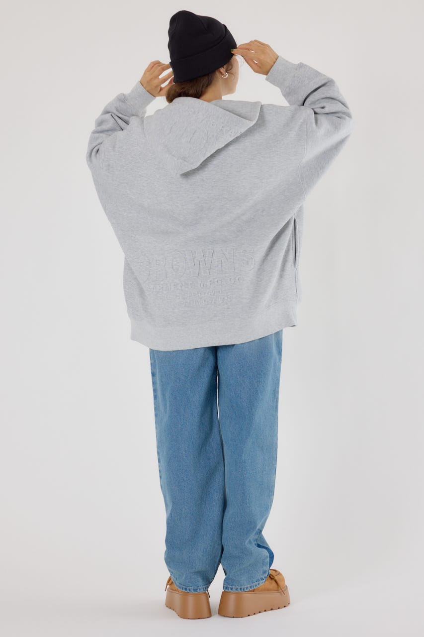 エンボスBIG ZIPパーカー L/T.GRY FREE