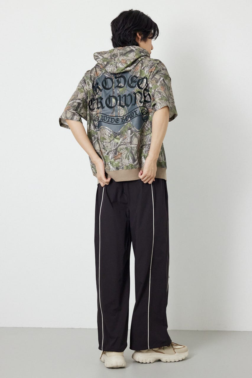 【UNISEX】W/Rパイピングパラシュートパンツ BLK L