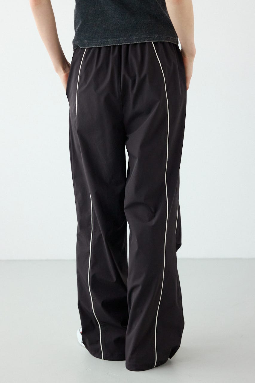【UNISEX】W/Rパイピングパラシュートパンツ BLK L