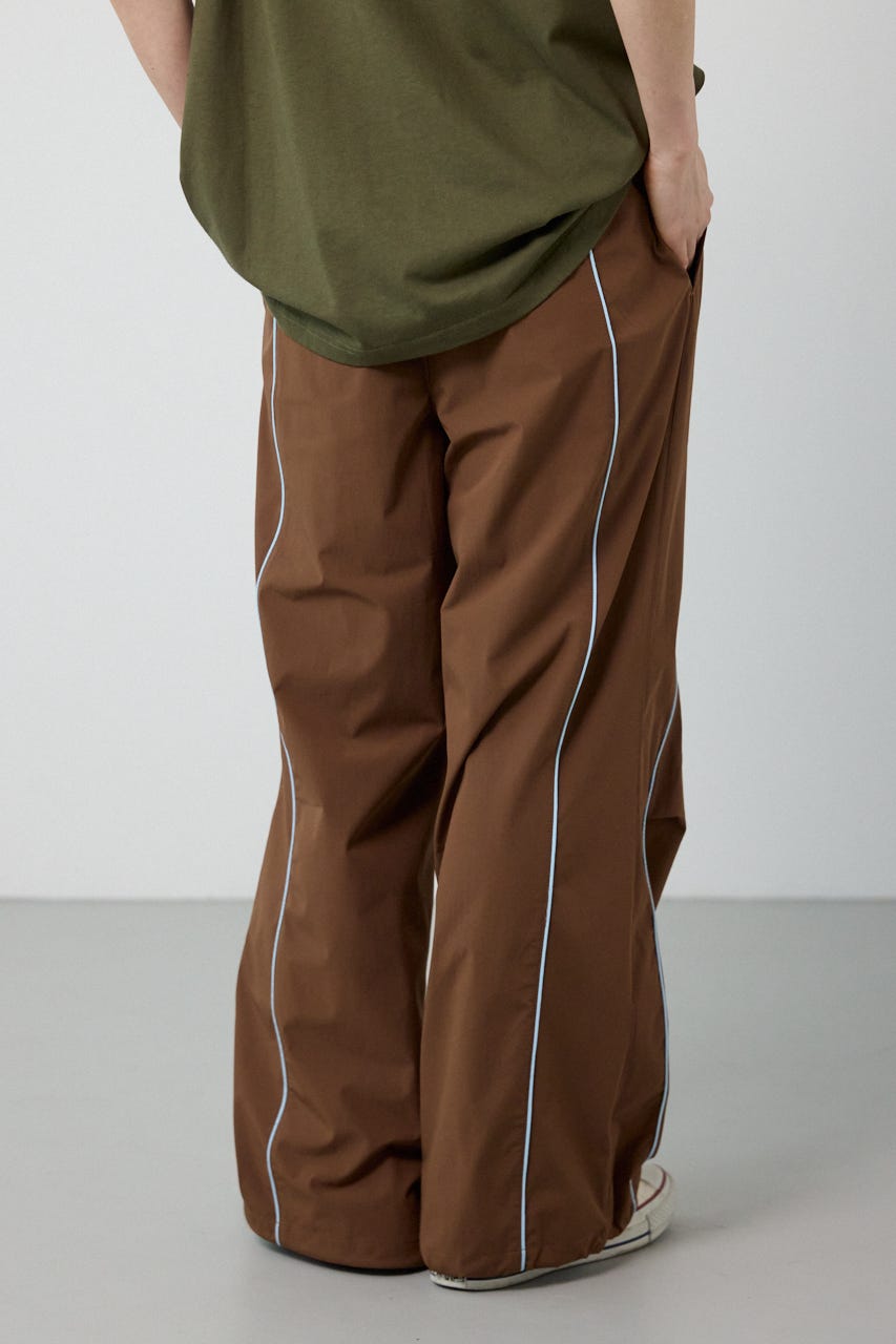 【UNISEX】W/Rパイピングパラシュートパンツ BRN M