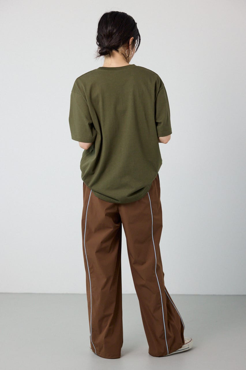 【UNISEX】W/Rパイピングパラシュートパンツ BRN M