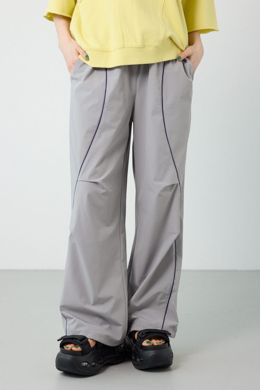 【UNISEX】W/Rパイピングパラシュートパンツ GRY M