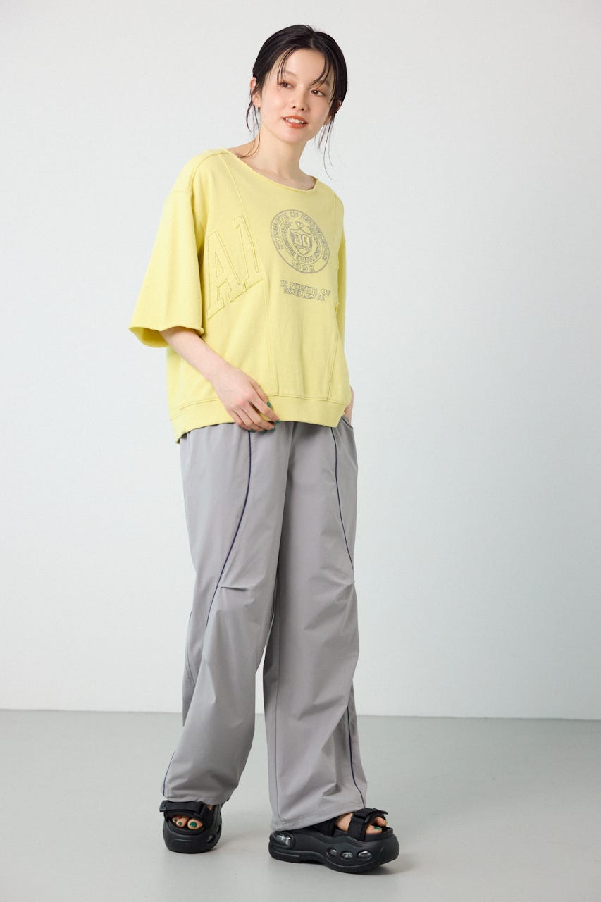 【UNISEX】W/Rパイピングパラシュートパンツ GRY M