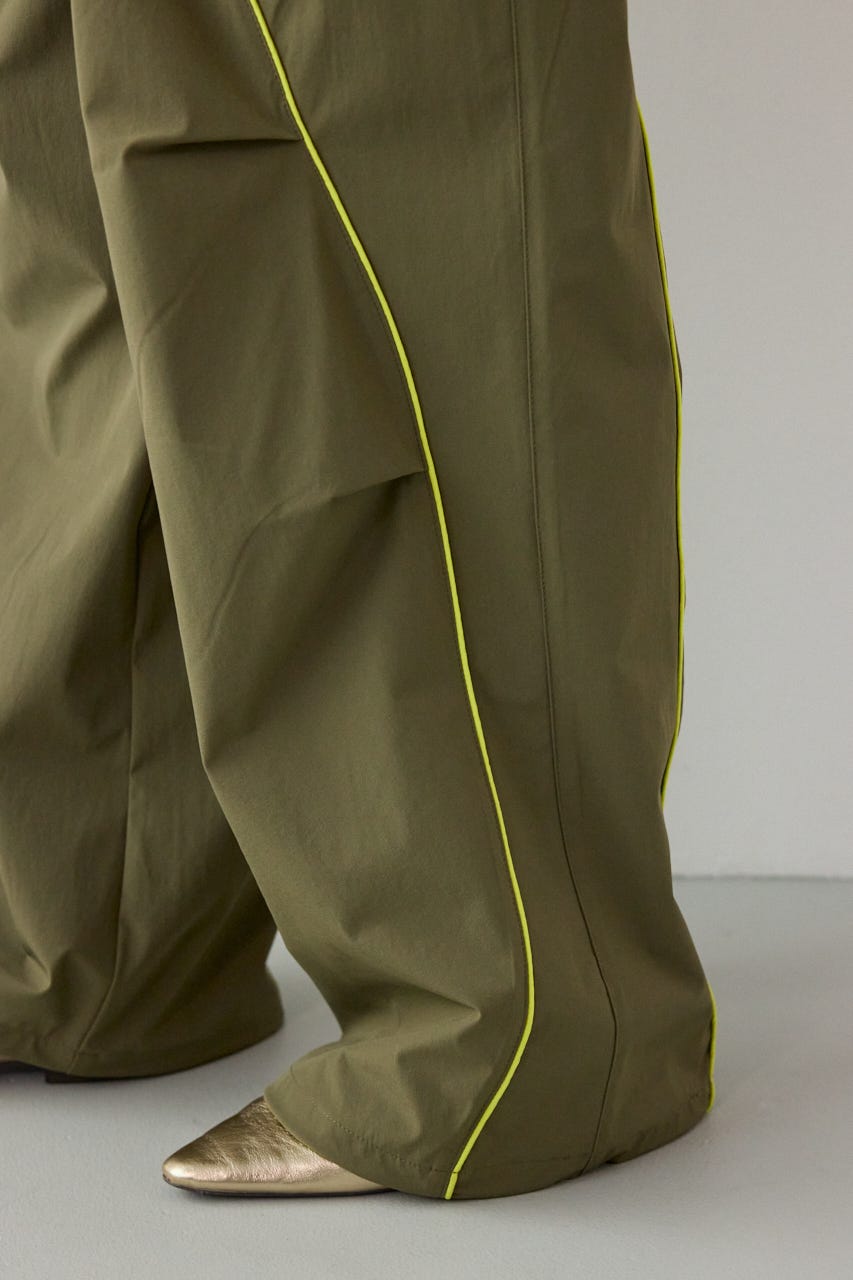 【UNISEX】W/Rパイピングパラシュートパンツ KHA M