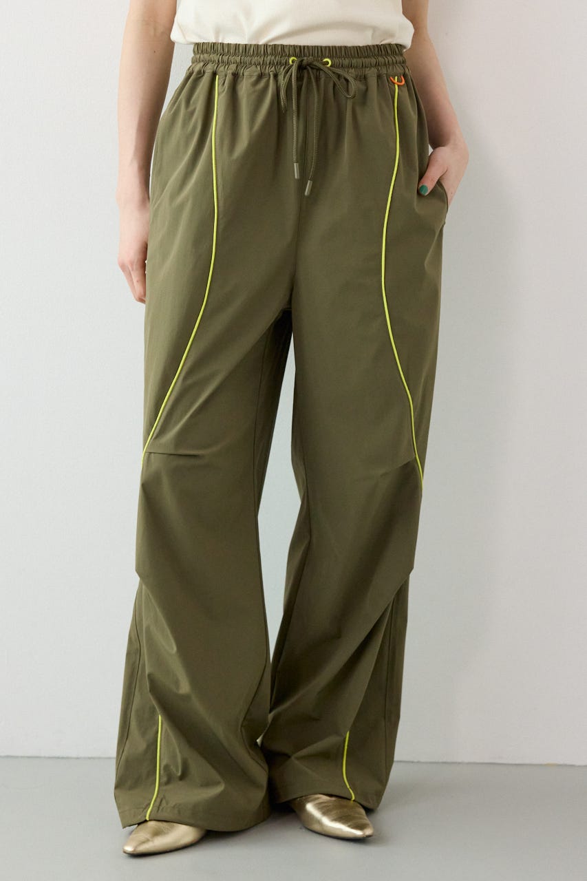 【UNISEX】W/Rパイピングパラシュートパンツ KHA M