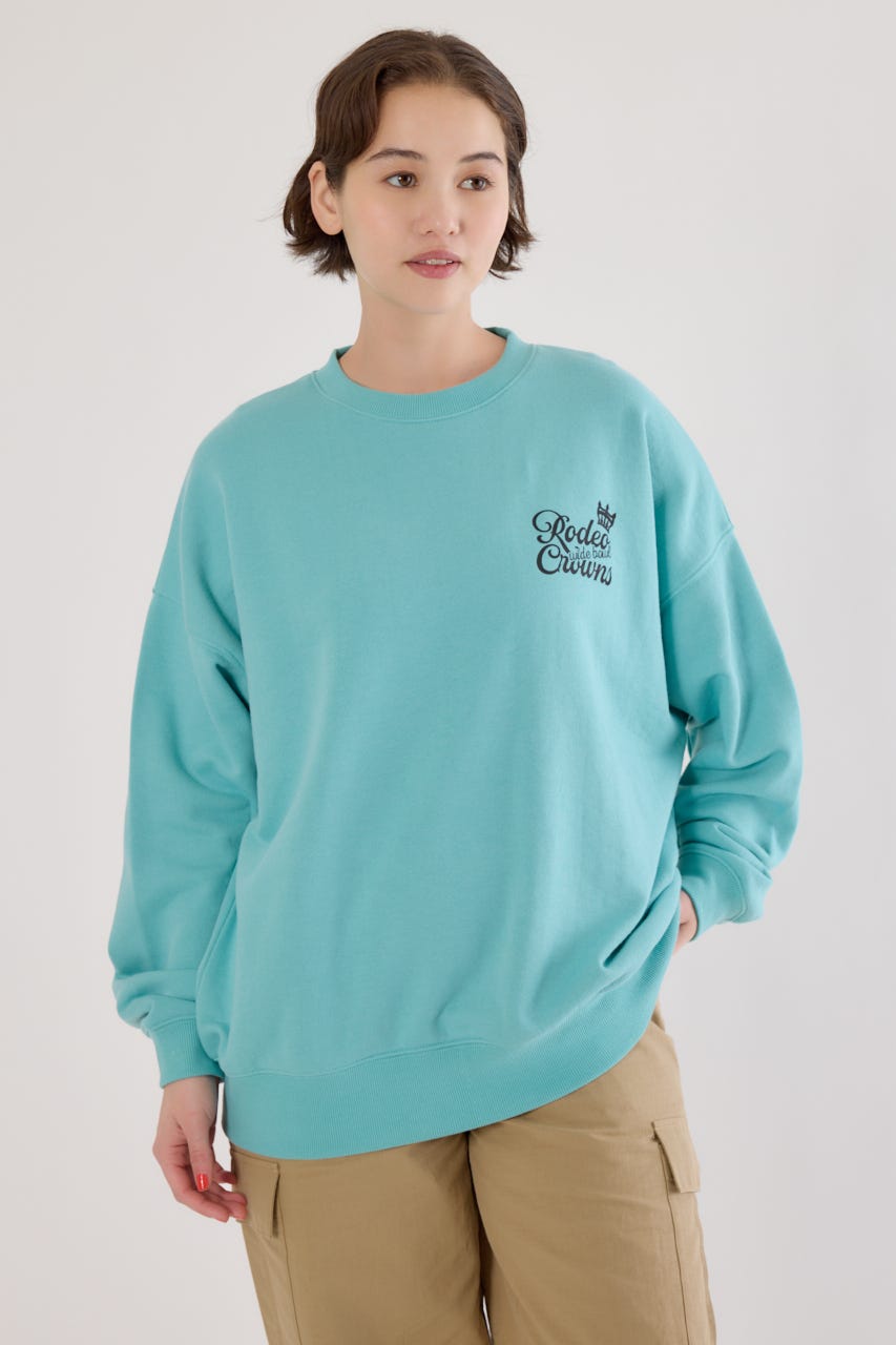 【UNISEX】モノグラムロゴスウェット BLU L