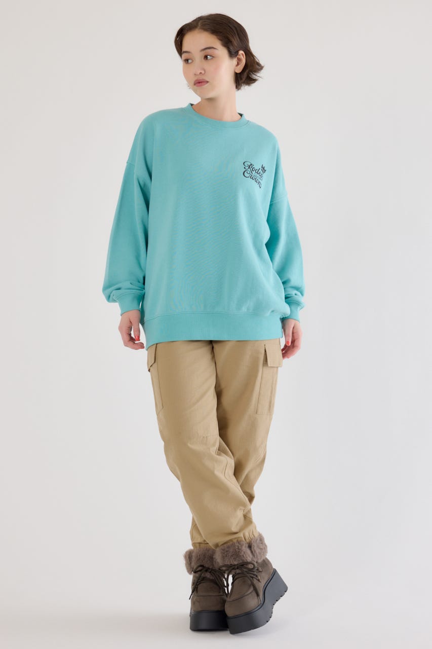 【UNISEX】モノグラムロゴスウェット BLU L