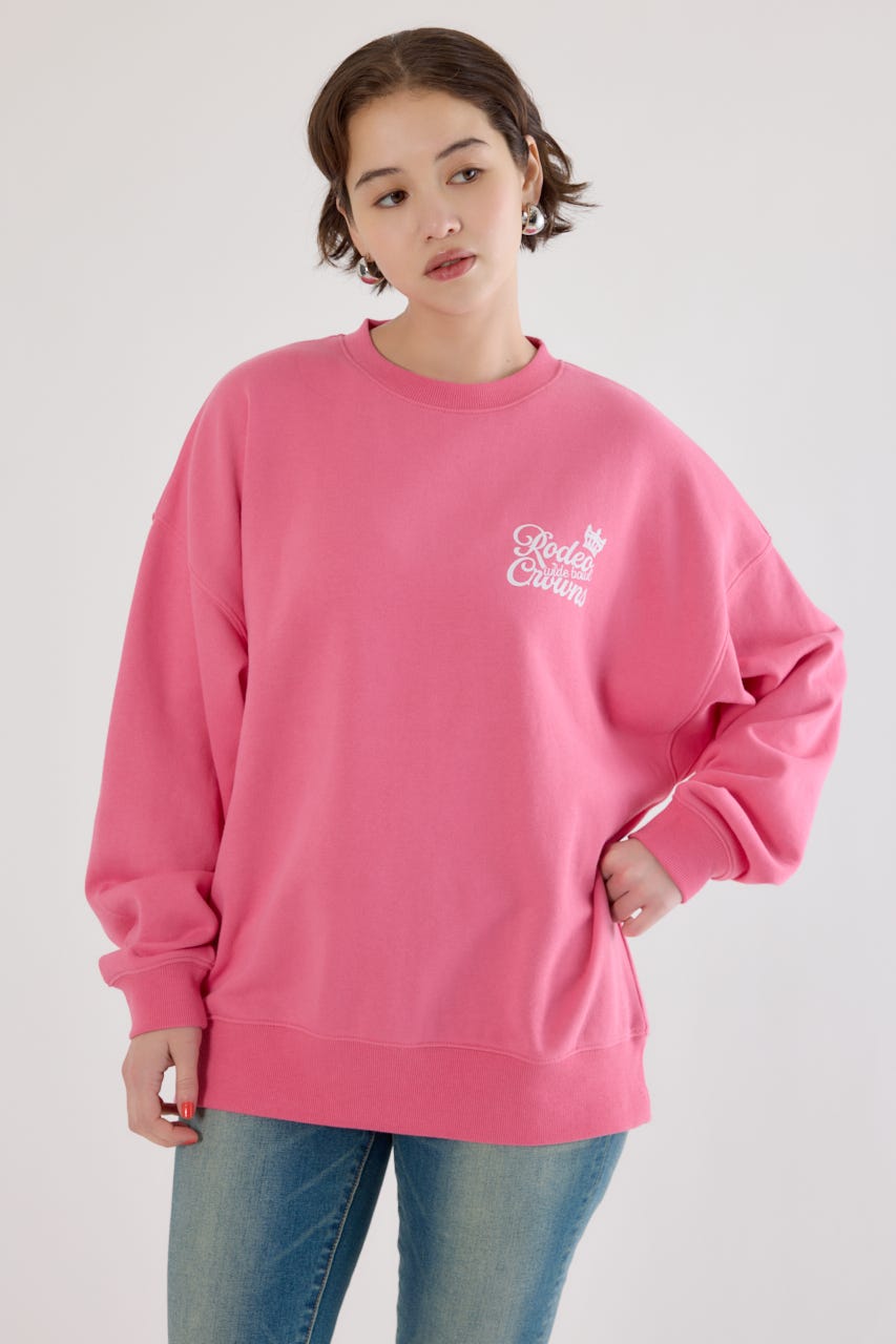 【UNISEX】モノグラムロゴスウェット PNK L