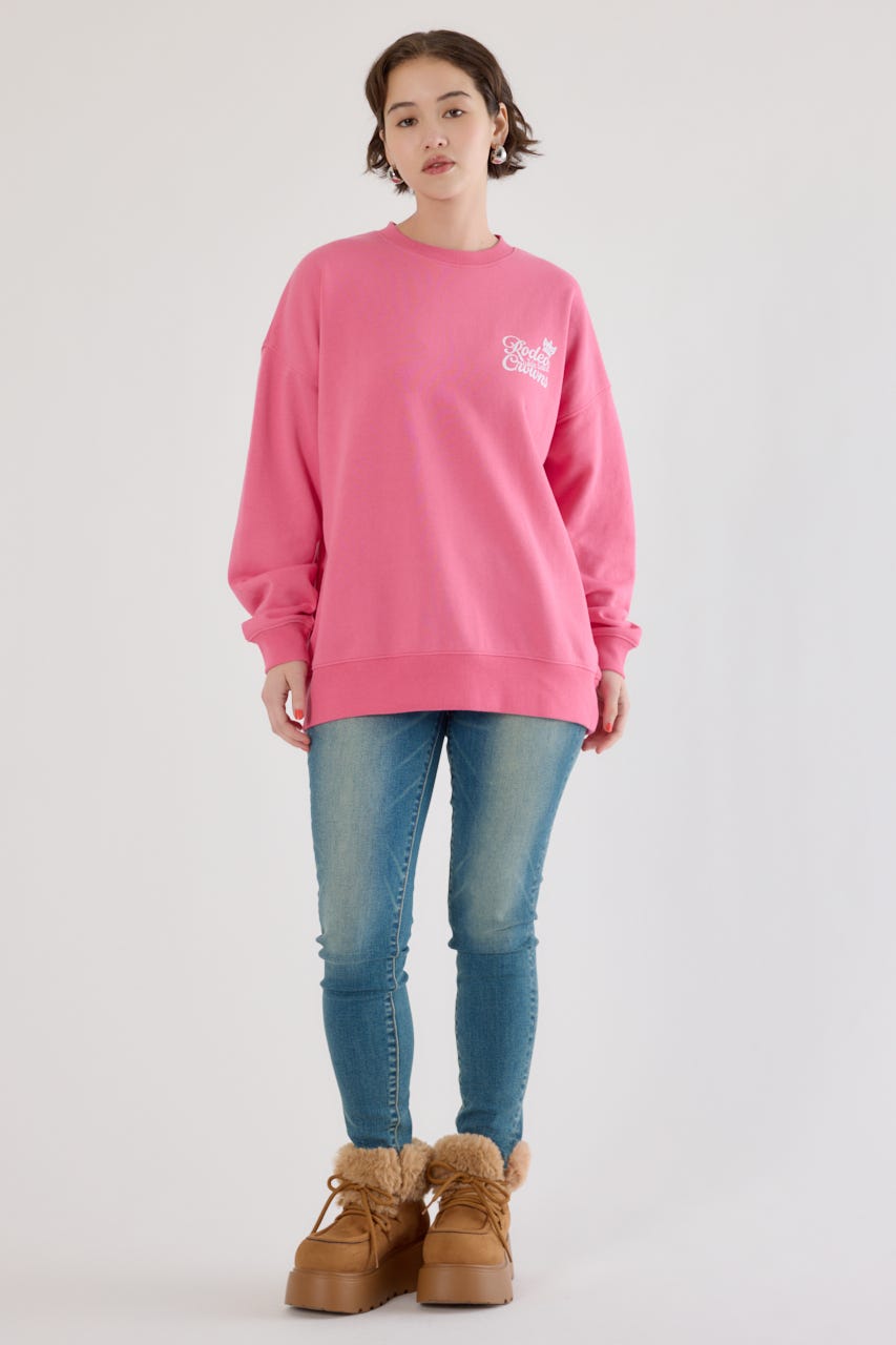 【UNISEX】モノグラムロゴスウェット PNK L