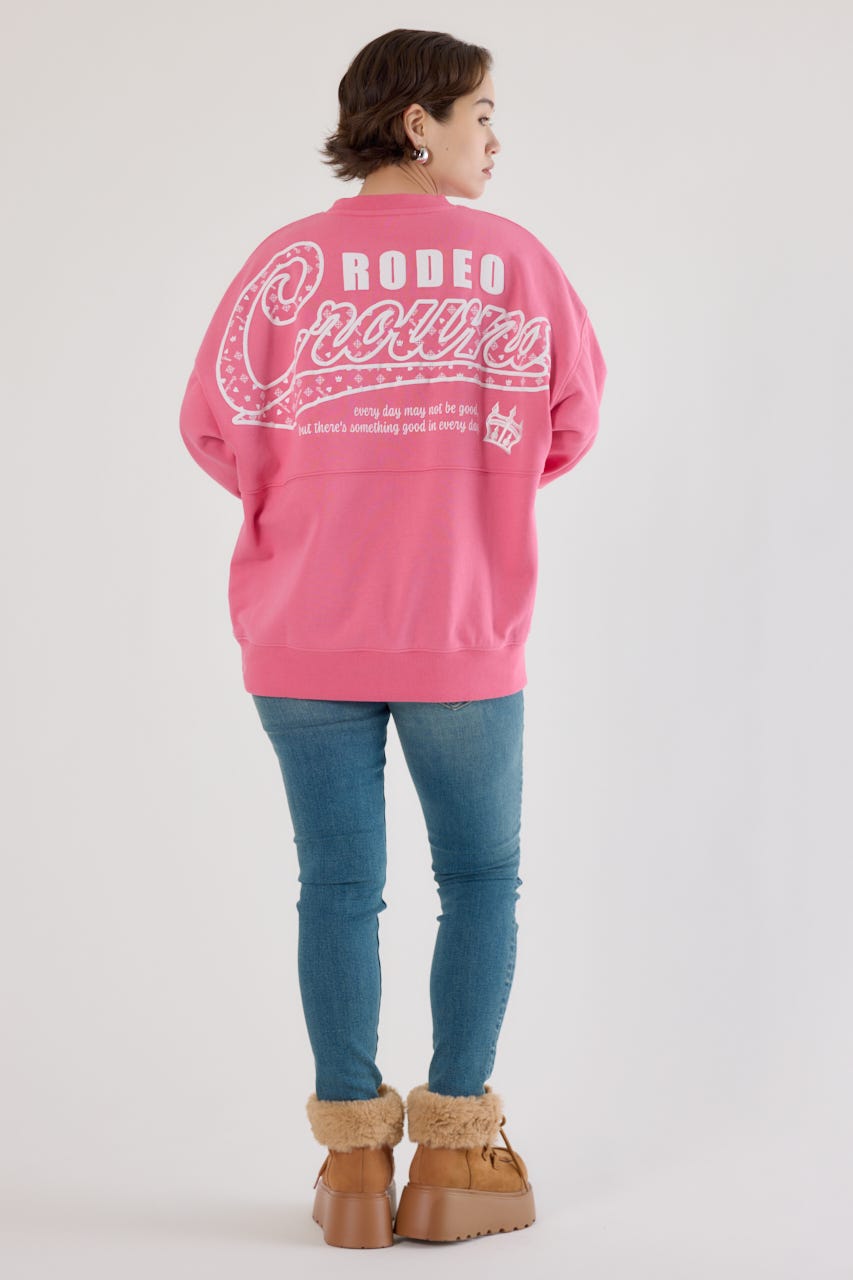 【UNISEX】モノグラムロゴスウェット PNK L