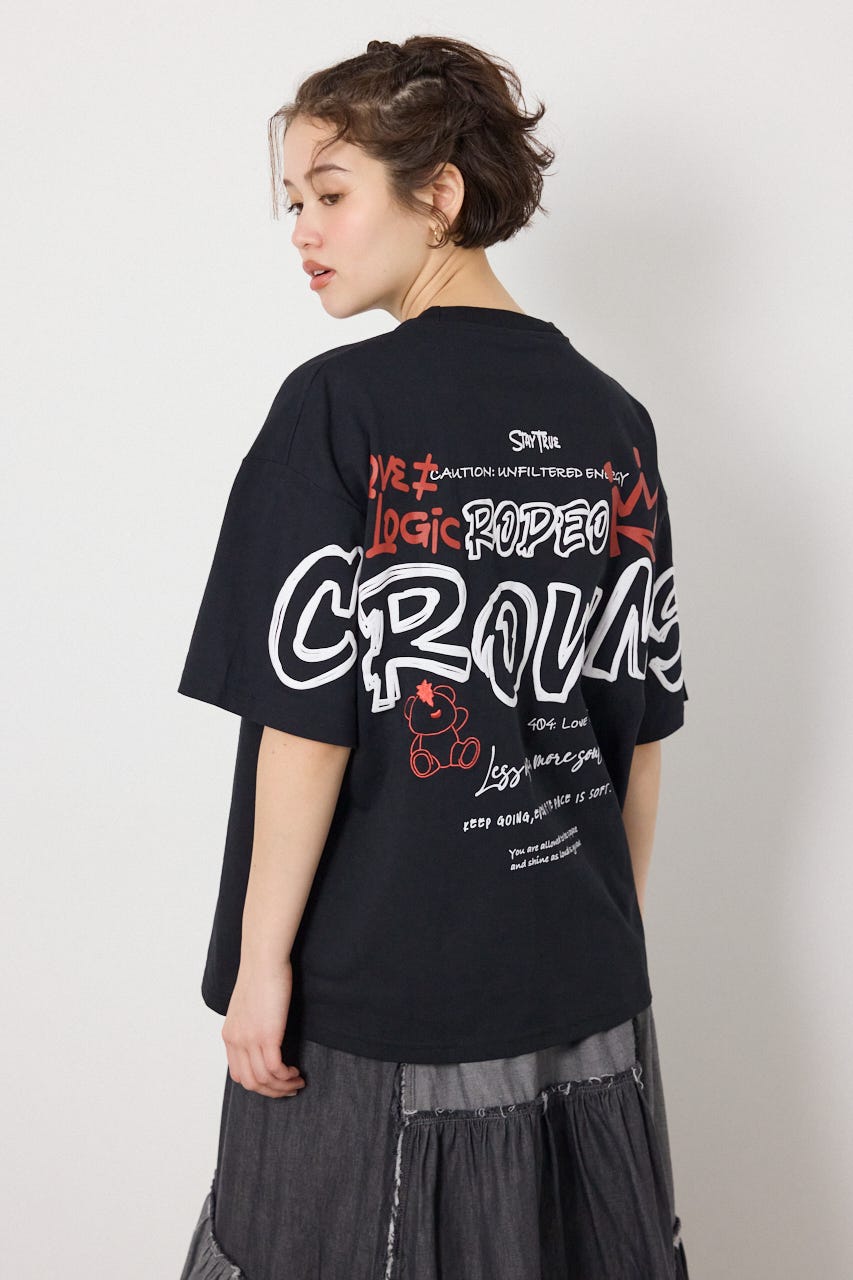 【UNISEX】Graffiti プリントTシャツ BLK M