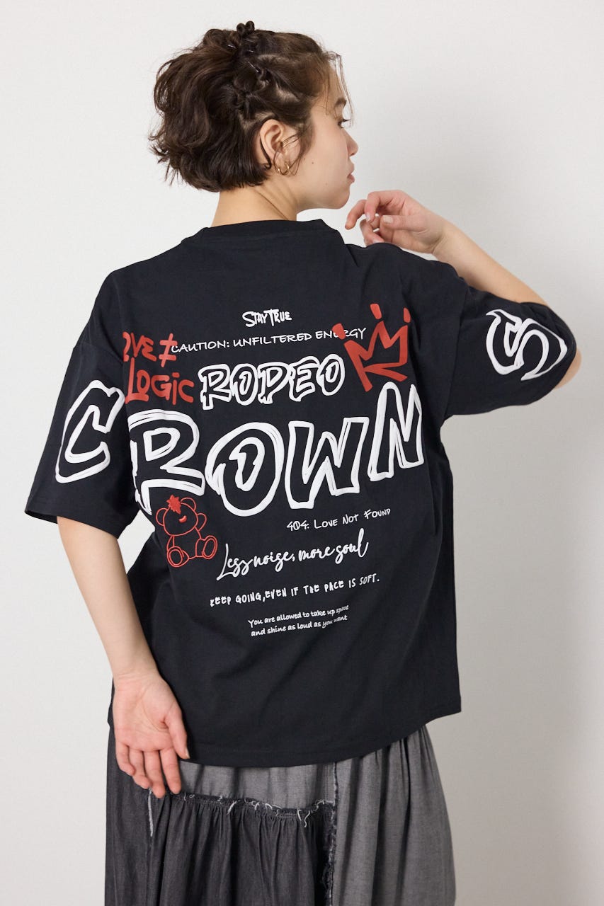 【UNISEX】Graffiti プリントTシャツ BLK M