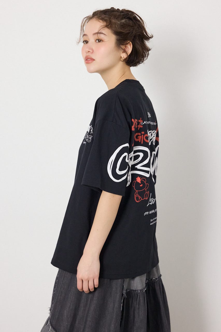 【UNISEX】Graffiti プリントTシャツ BLK M