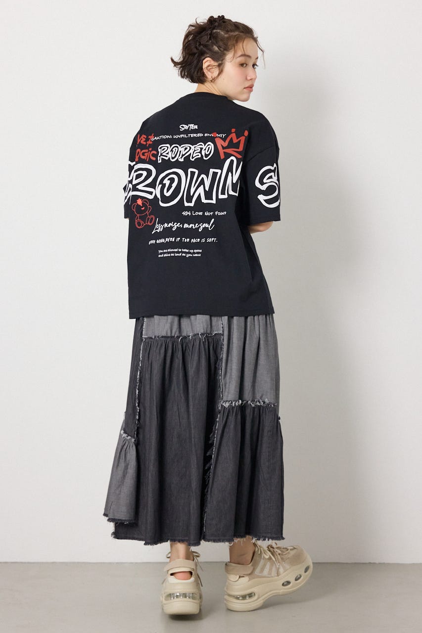 【UNISEX】Graffiti プリントTシャツ BLK M