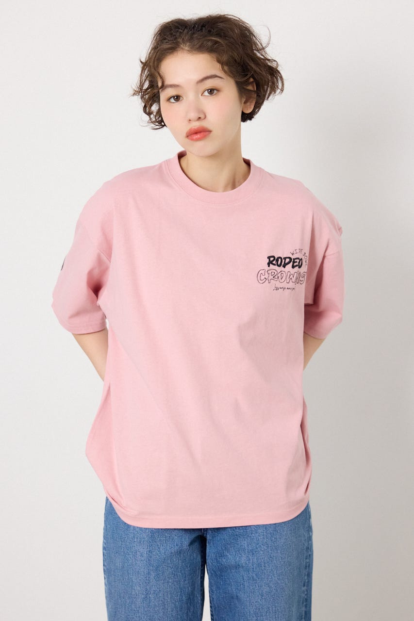 【UNISEX】Graffiti プリントTシャツ PNK L