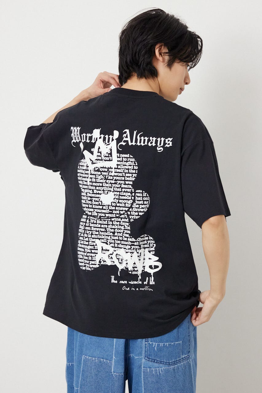 【UNISEX】Font Bear Tシャツ BLK M
