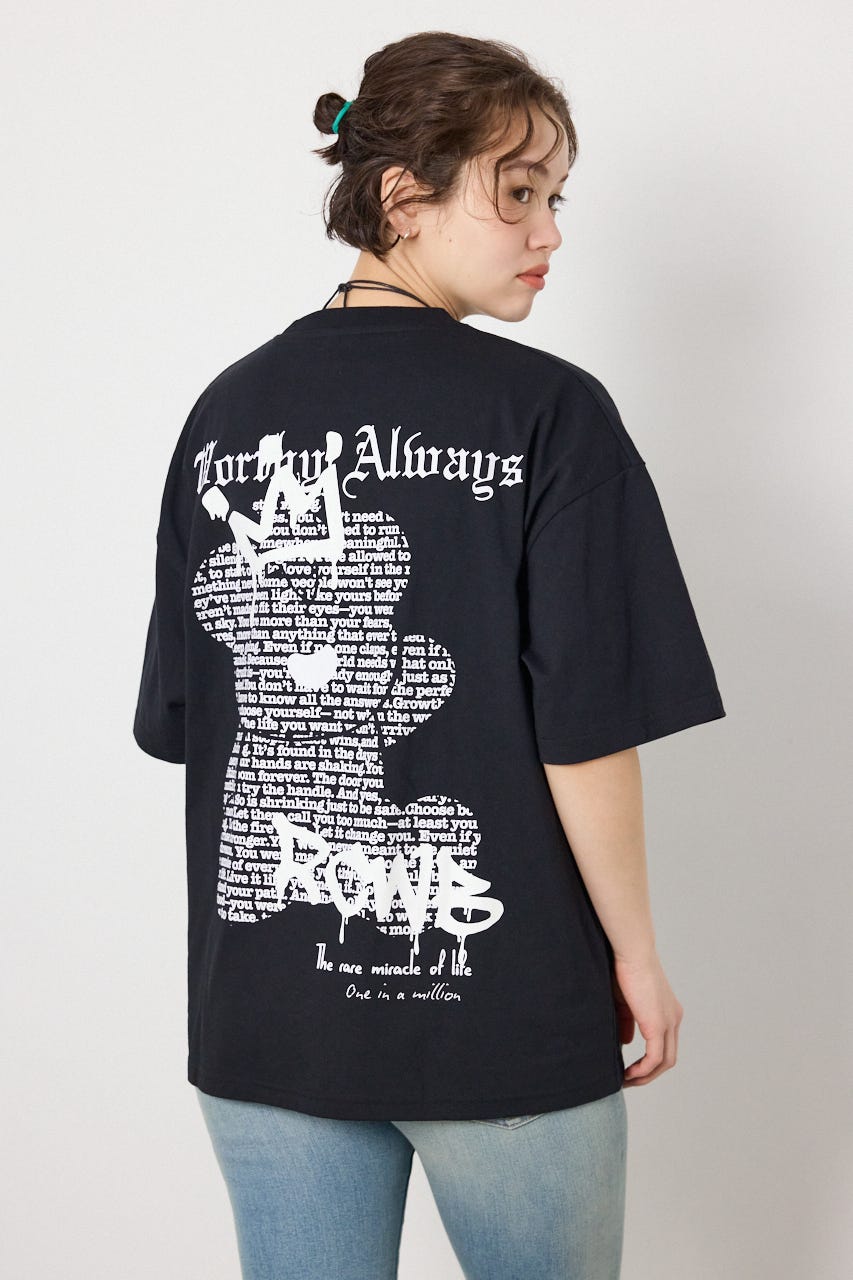 【UNISEX】Font Bear Tシャツ BLK M