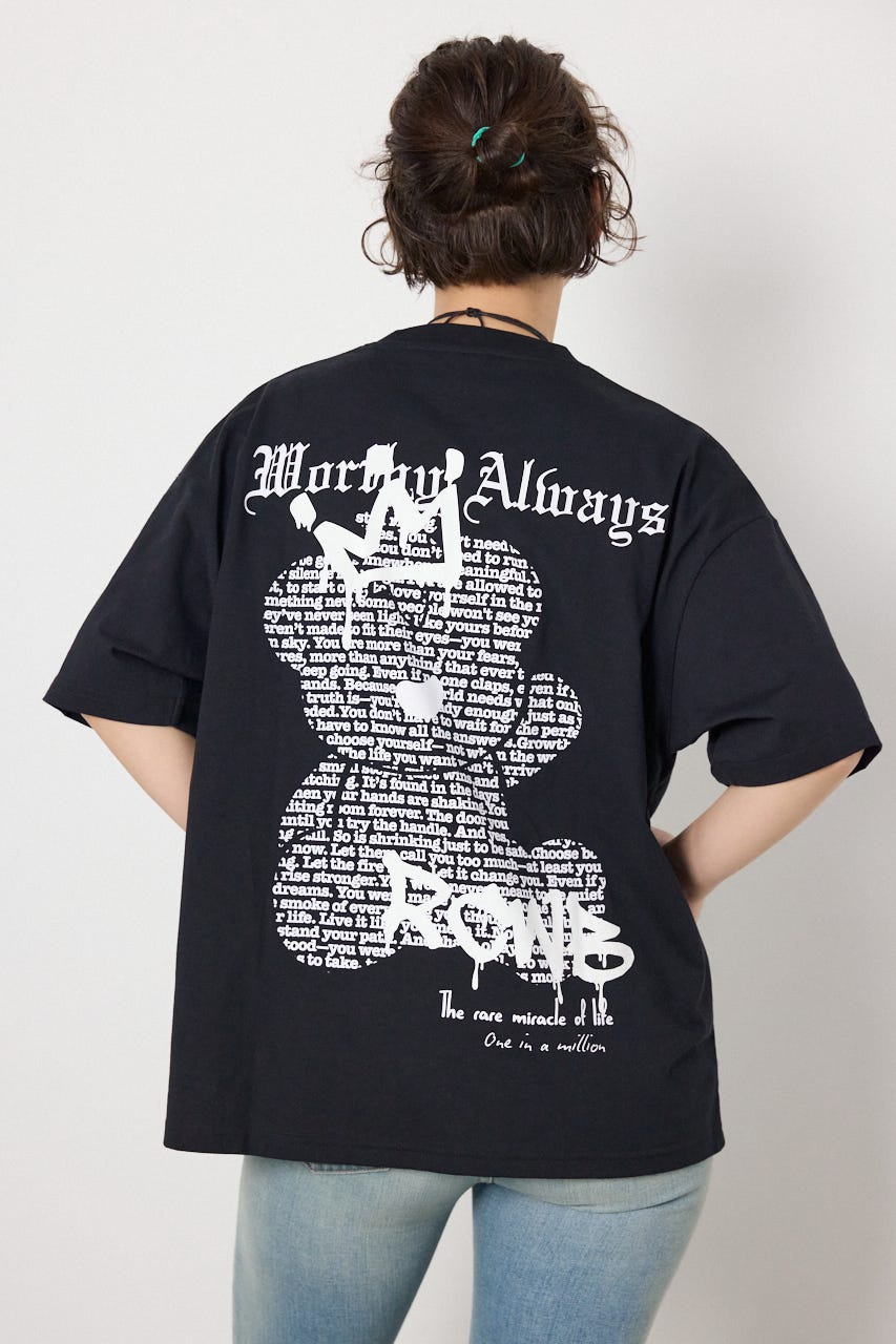 【UNISEX】Font Bear Tシャツ BLK M