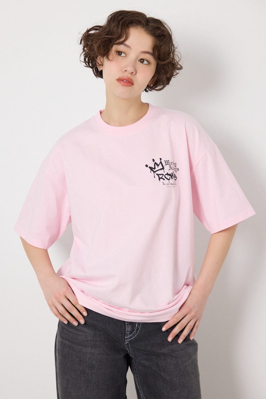 【UNISEX】Font Bear Tシャツ L/PNK M
