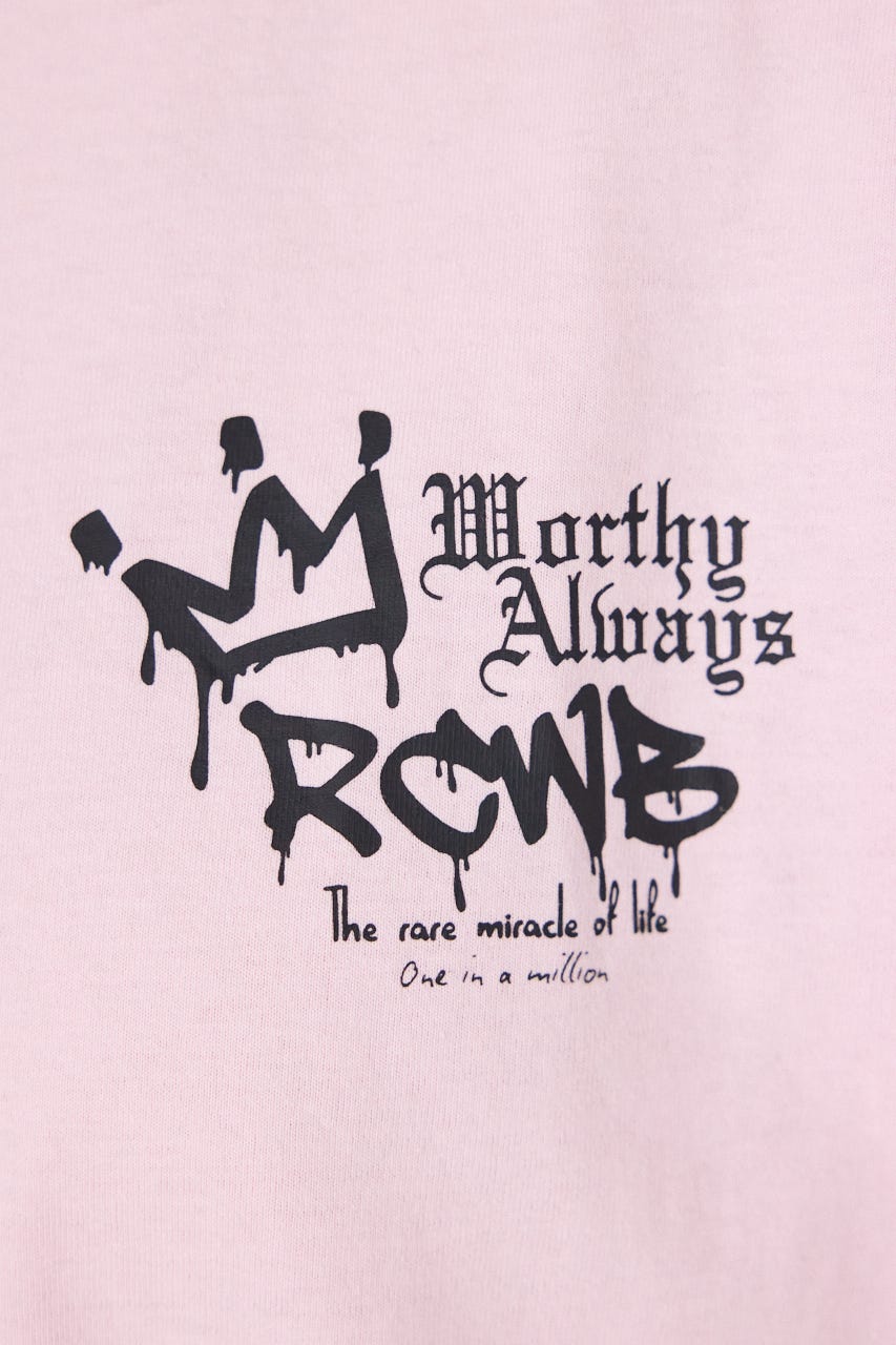 【UNISEX】Font Bear Tシャツ L/PNK M