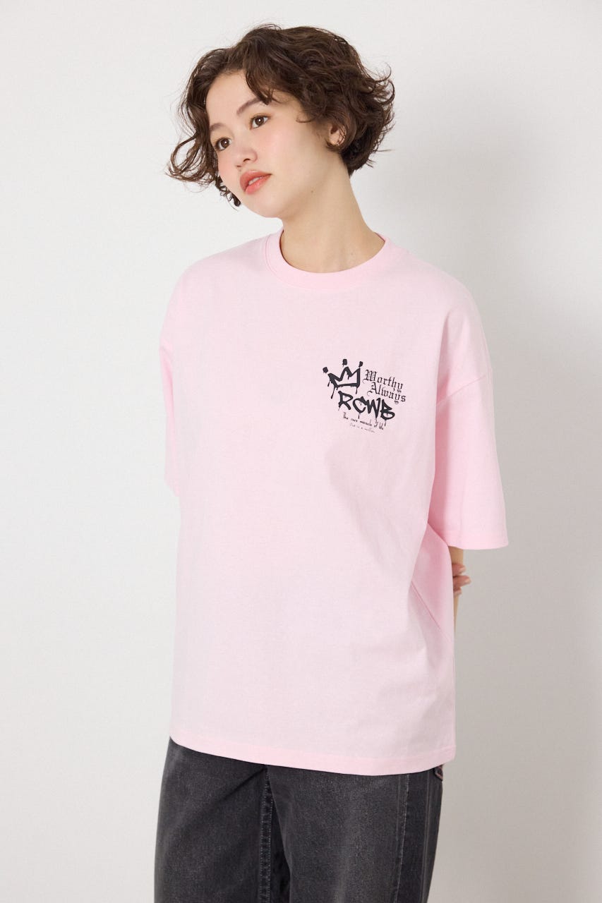 【UNISEX】Font Bear Tシャツ L/PNK M