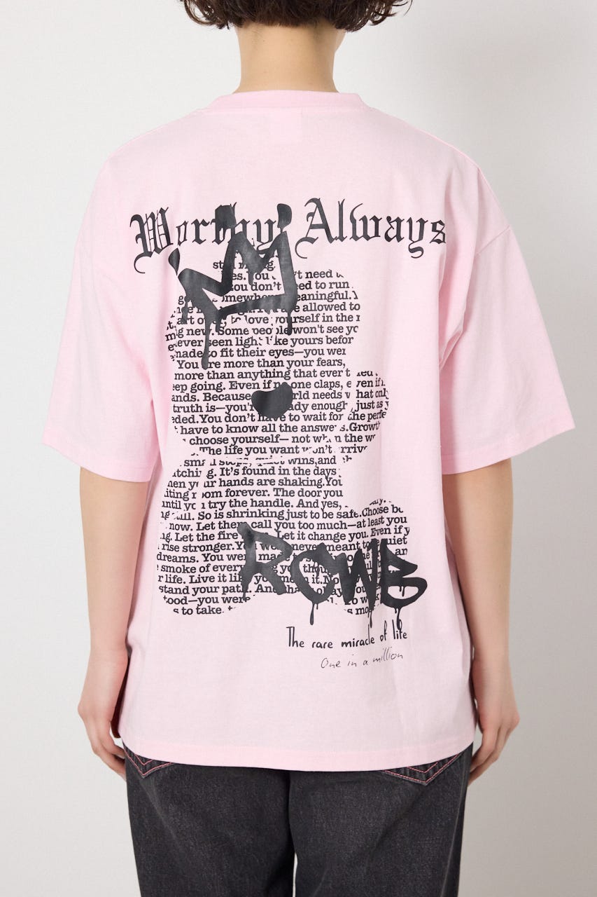 【UNISEX】Font Bear Tシャツ L/PNK M