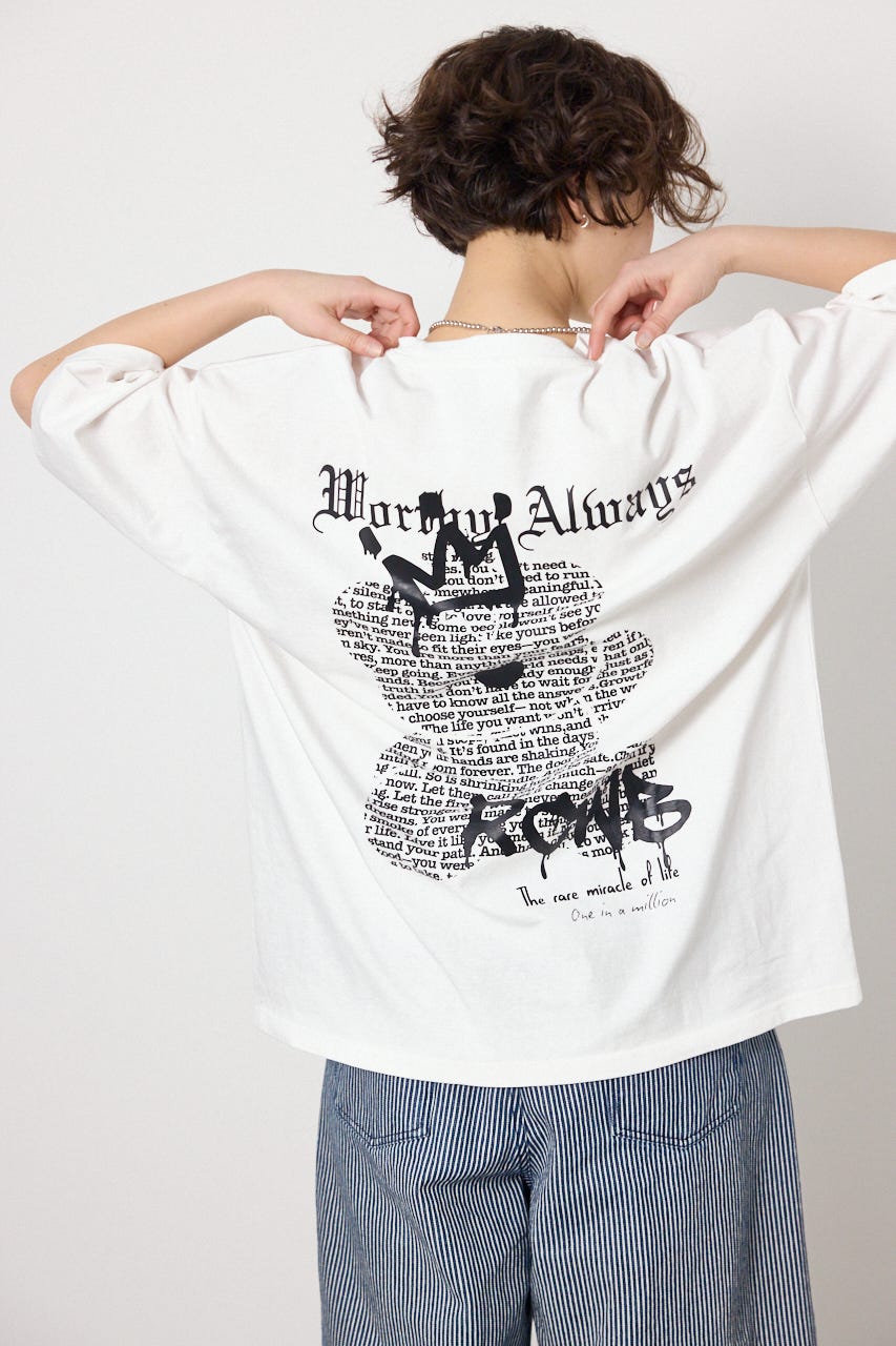 【UNISEX】Font Bear Tシャツ O/WHT M