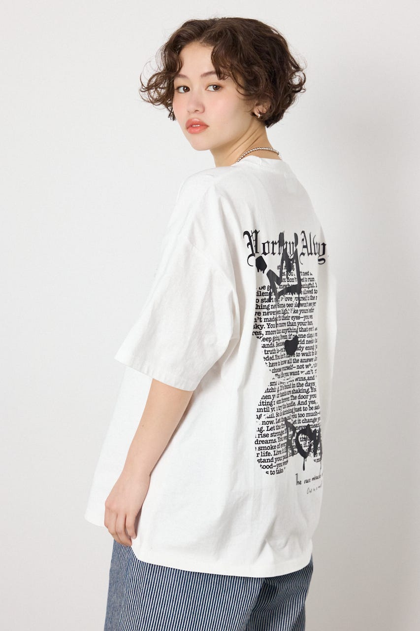 【UNISEX】Font Bear Tシャツ O/WHT M