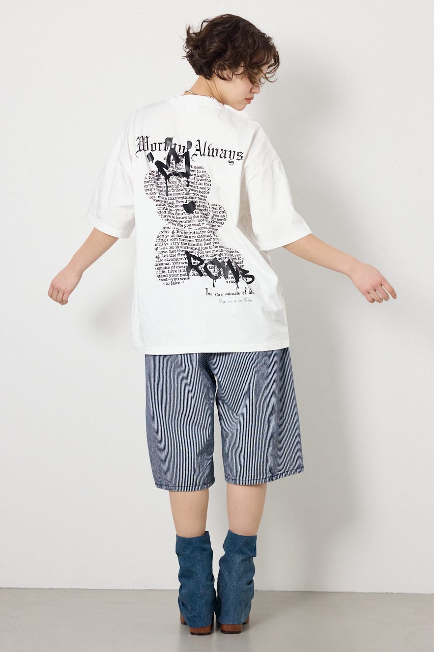 【UNISEX】Font Bear Tシャツ O/WHT M