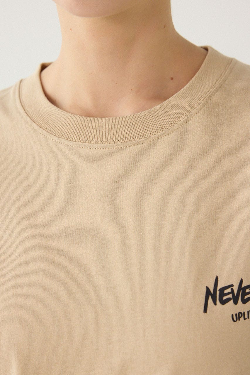 【UNISEX】レインボーインクプリントTシャツ BEG M
