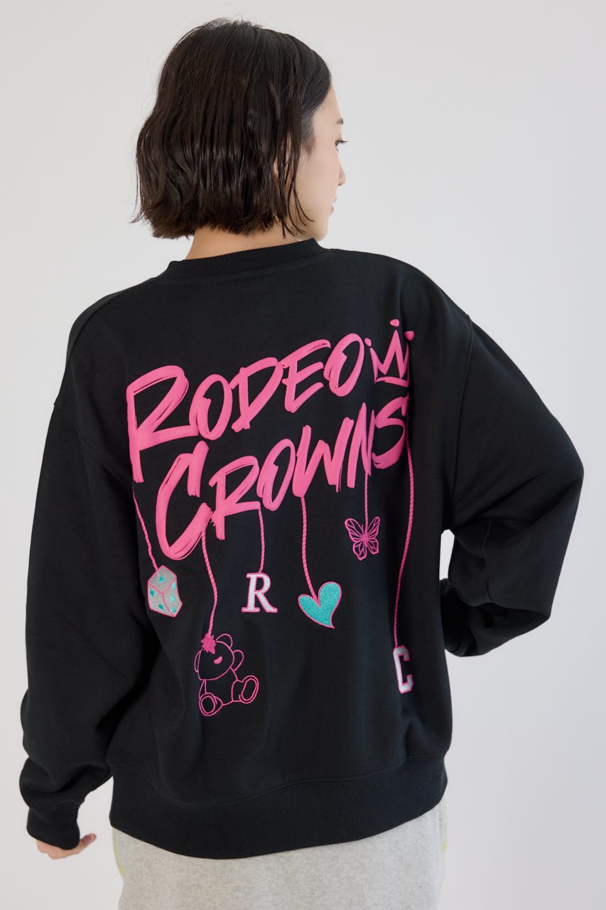 【UNISEX】Dangling Charmsスウェット BLK L