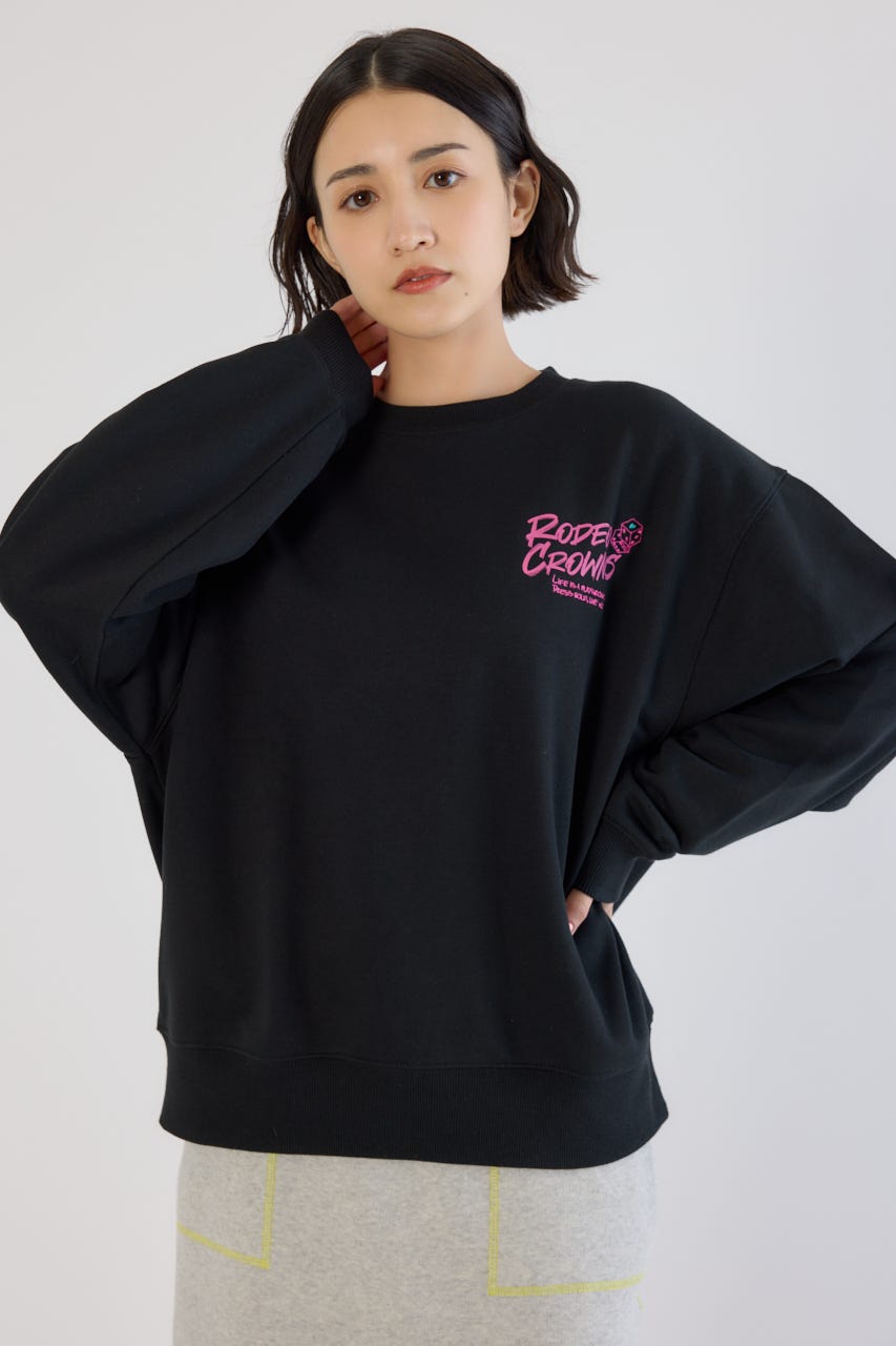 【UNISEX】Dangling Charmsスウェット BLK L