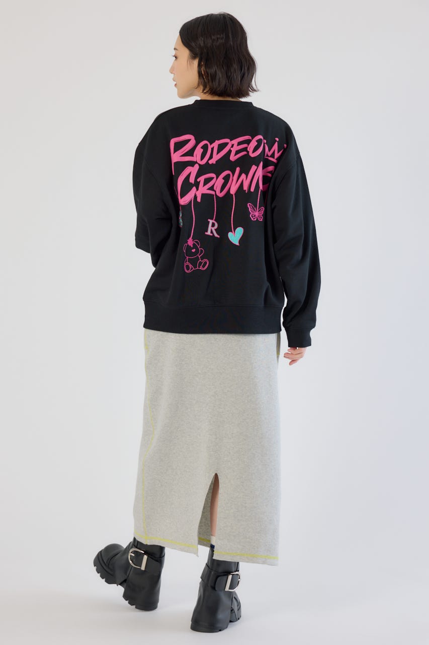 【UNISEX】Dangling Charmsスウェット BLK L