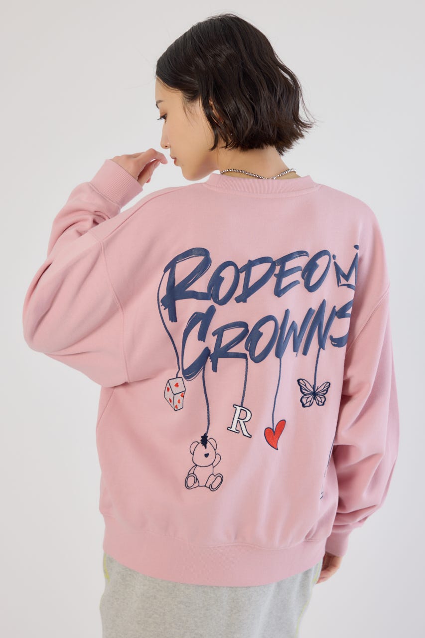 【UNISEX】Dangling Charmsスウェット L/PNK L