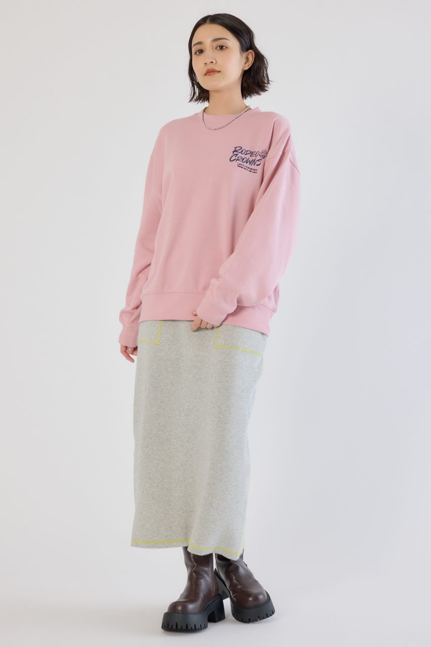 【UNISEX】Dangling Charmsスウェット L/PNK L