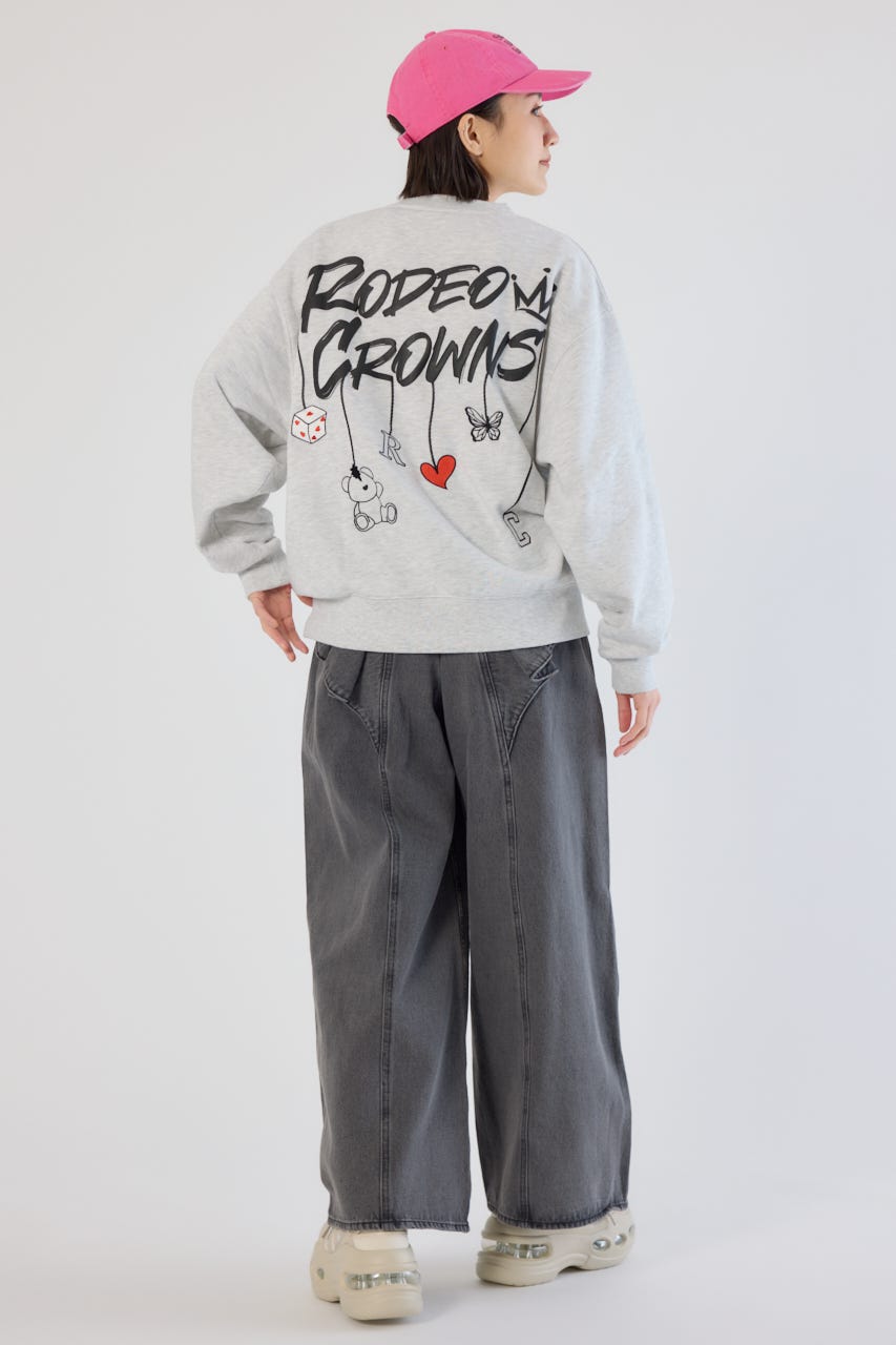 【UNISEX】Dangling Charmsスウェット T.GRY M