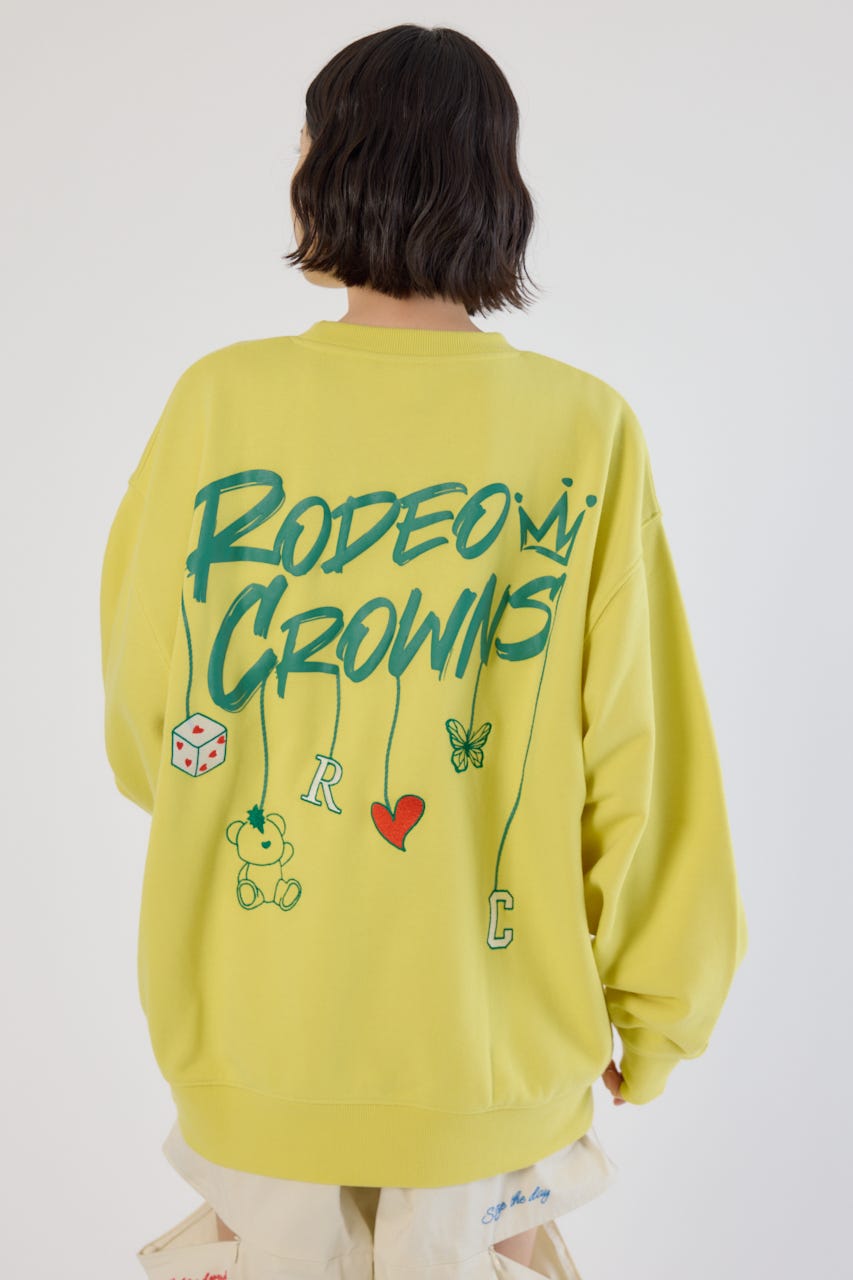 【UNISEX】Dangling Charmsスウェット YEL M