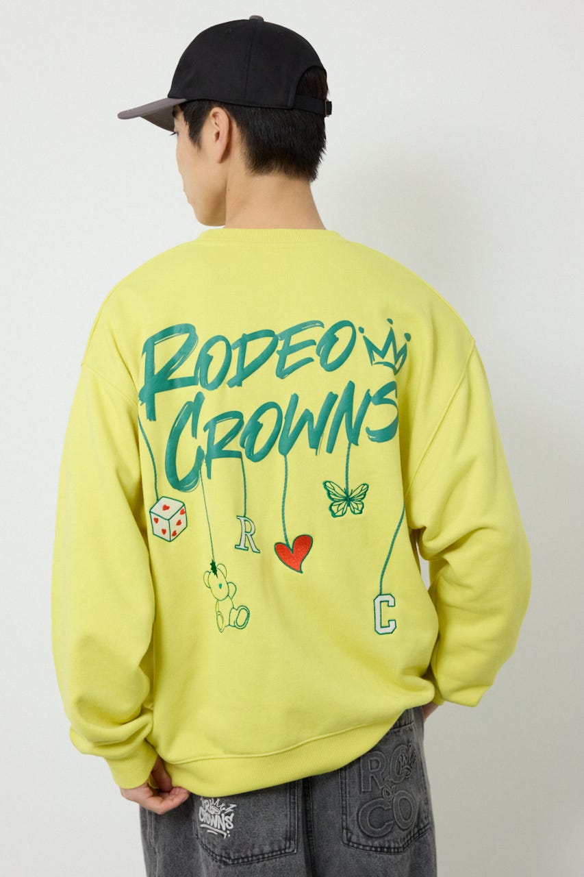 【UNISEX】Dangling Charmsスウェット YEL M