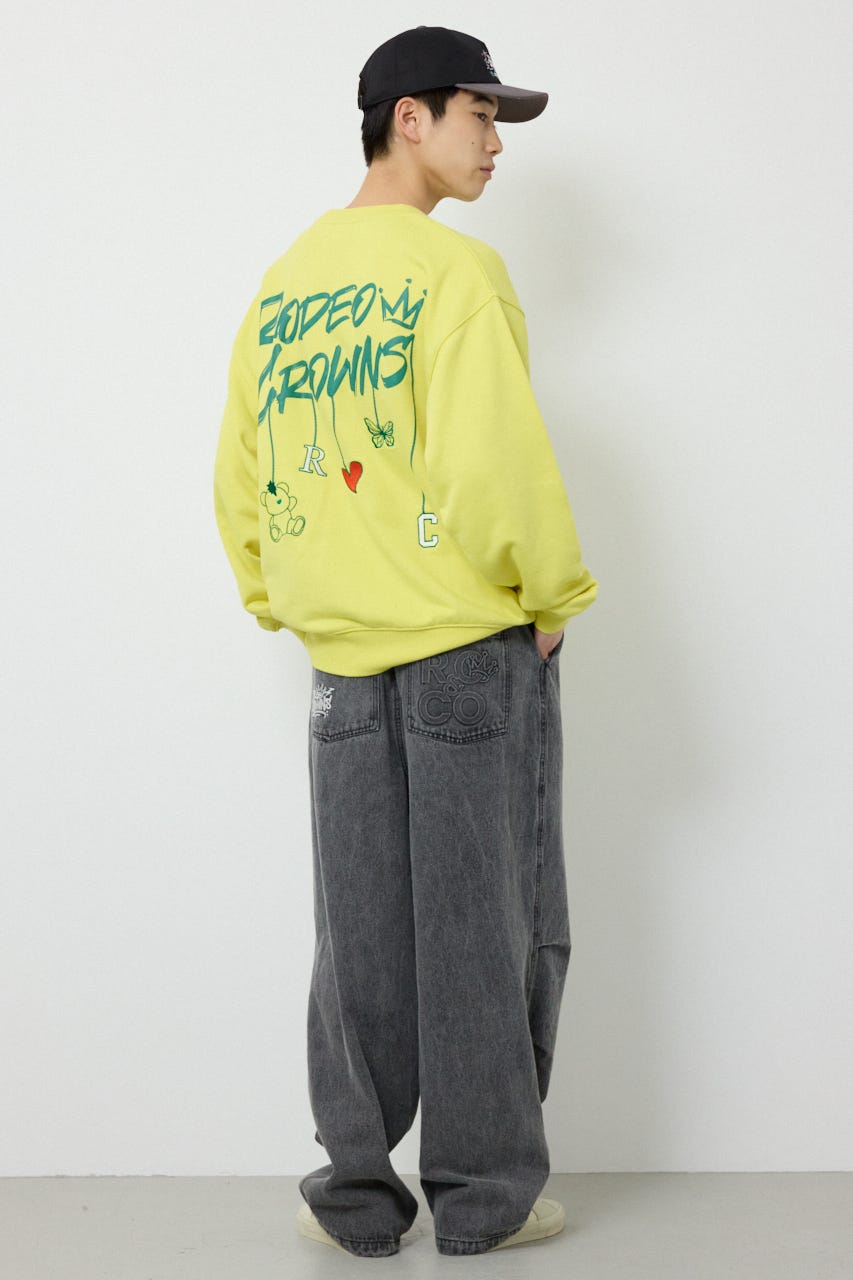 【UNISEX】Dangling Charmsスウェット YEL M