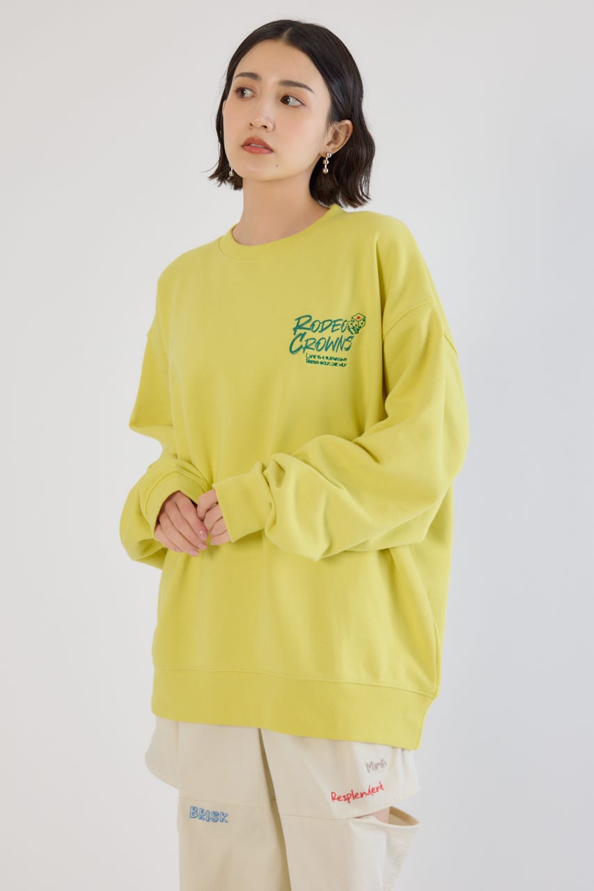 【UNISEX】Dangling Charmsスウェット YEL M