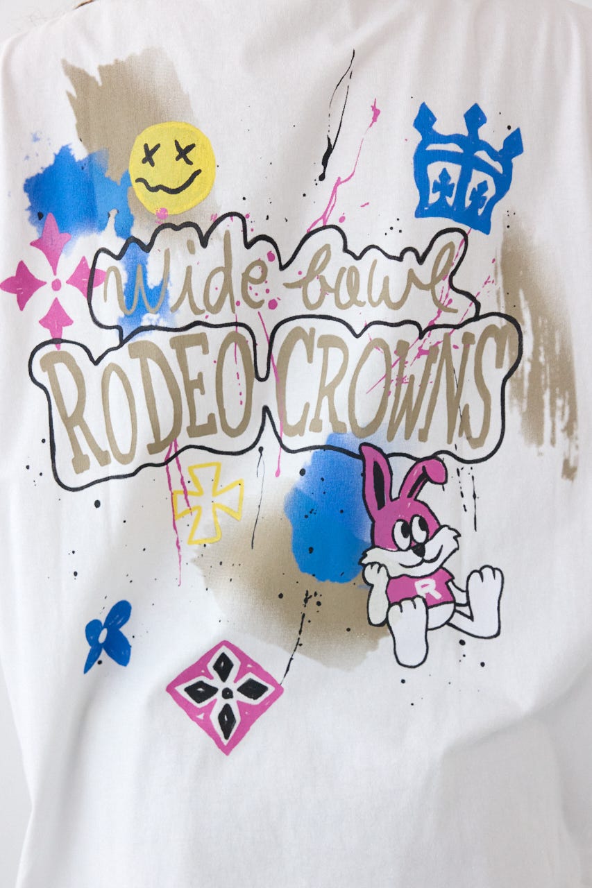 Spray Graffiti TEE O/WHT L