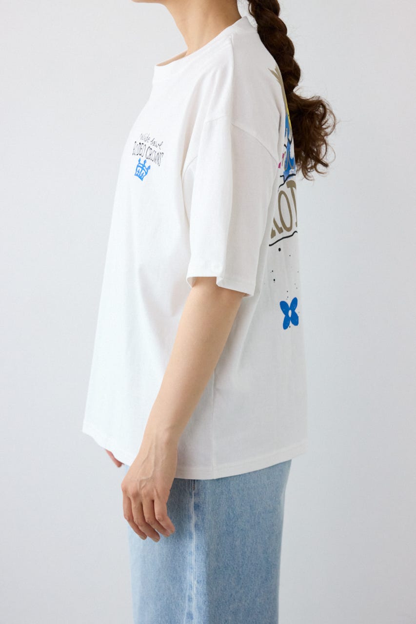 Spray Graffiti TEE O/WHT L