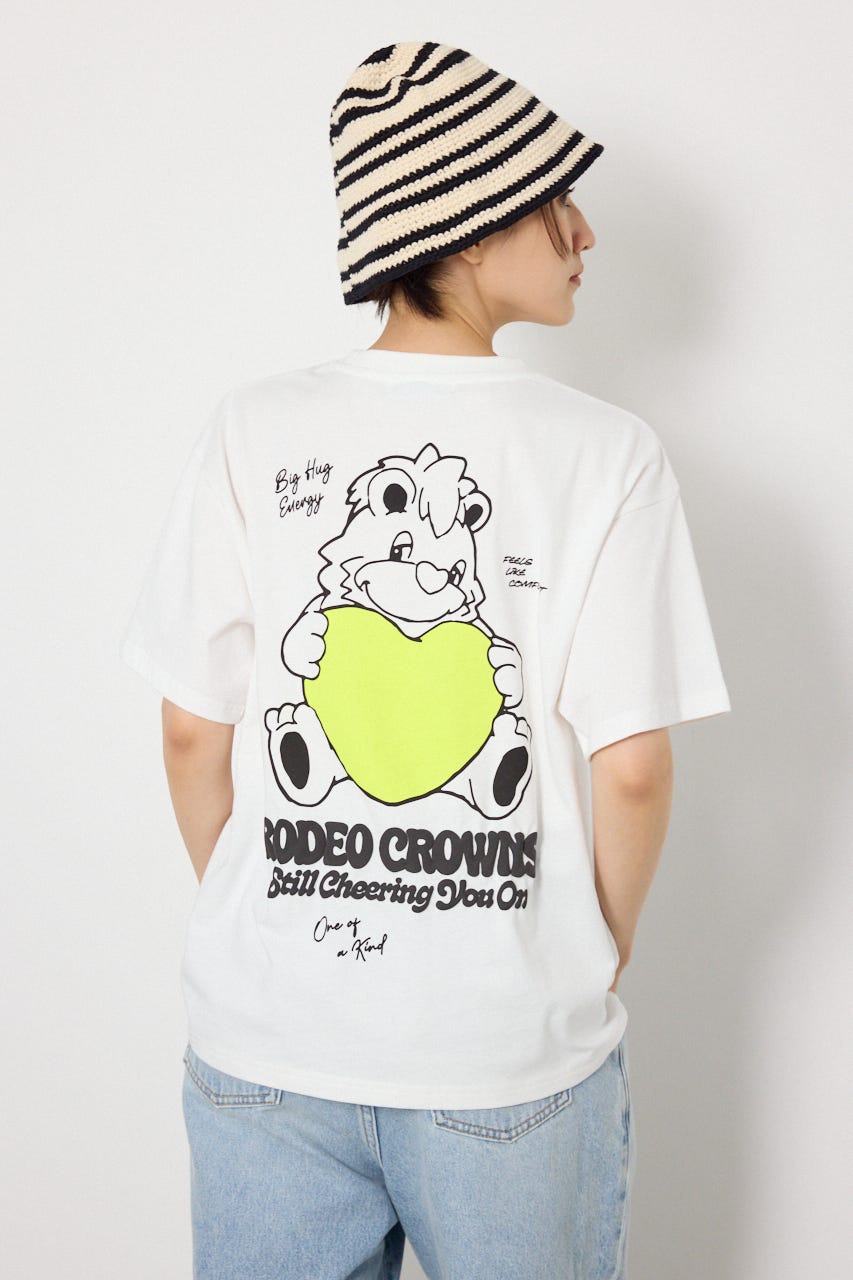 【UNISEX】RODDY 0528 Big Heart Tシャツ O/WHT L
