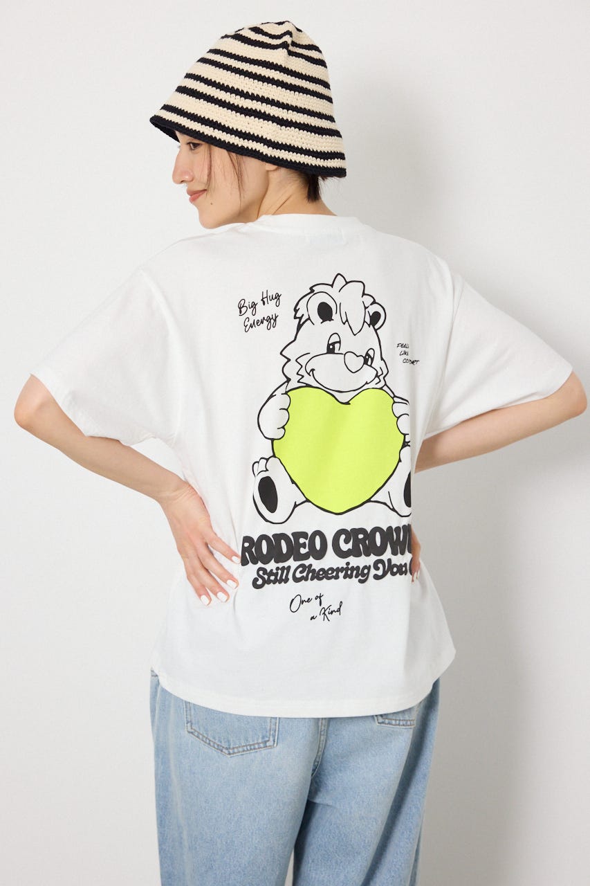 【UNISEX】RODDY 0528 Big Heart Tシャツ O/WHT L