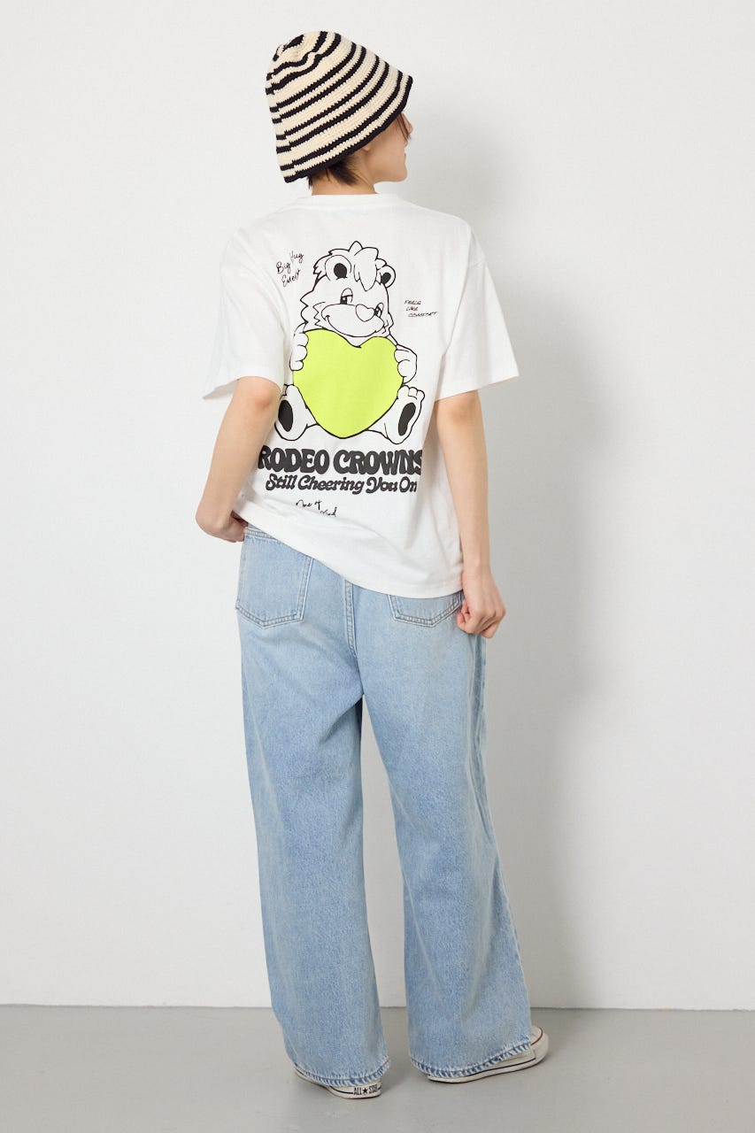 【UNISEX】RODDY 0528 Big Heart Tシャツ O/WHT L